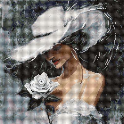 Алмазна мозаїка Біла троянда AMO8329 AMO8329 фото