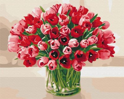 Картина за номерами BS51742 Букет тюльпанів для коханої BS51742 фото