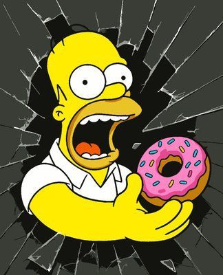 Картина за номерами Гомер з пончиком PN2019 Сімпсони Simpsons PN2019 фото