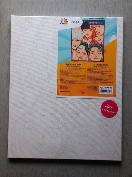 Картина за номерами 10277 K-Pop BTS, К-поп БТС. ANIME ART +лак 10277 фото