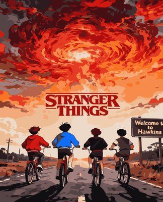 Картина за номерами Дивні дива мульт PN3825 Очень странные дела, Stranger Things PN3825 фото