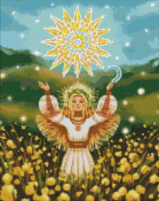 Набір з алмазною мозаїкою "Сонячна дівчина" 40х50см AMO7539 фото