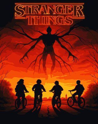 Картина за номерами Дивні дива PNX3801 Очень странные дела, Stranger Things PNX3801 фото