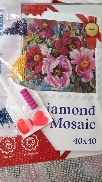 Алмазна мозаїка Барвисті жоржини AMO7842 AMO7842 фото