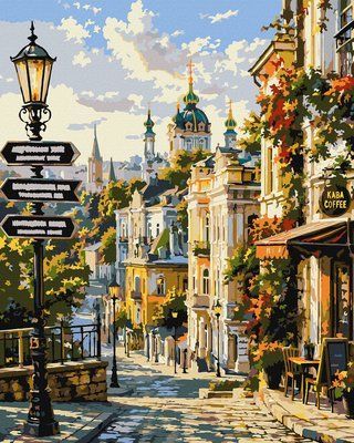Затишні вулички Києва Картина за номерами KHO9808 КНО9808 фото