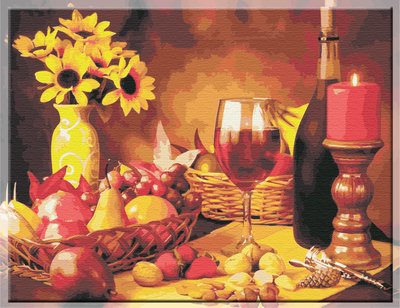 Картина за номерами ArtStory Вино і фрукти 50*65см в коробці AS0965 фото