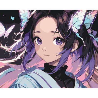 Картина за номерами 16095 Shinobu Kocho, аніме + лак 16095 фото
