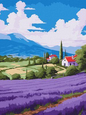 Картина за номерами КНО6346 Лавандові простори КНО6346 фото