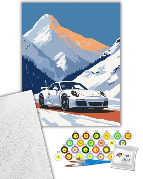 Картина за номерами Porsche 911  авто 12505 + лак 12505 фото