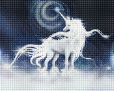 Набір з алмазною мозаїкою Білий єдиноріг, коні AMO7169 AMO7169 фото