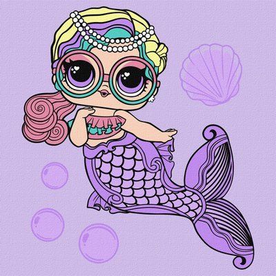 Картина за номерами L.O.L. Surprise! Mermaids Miss Sea КНО6263 КНО6263 фото