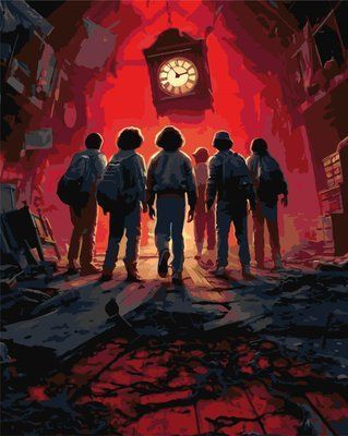 Картина за номерами Дивні дива LW194-01 Очень странные дела, Stranger Things LW194-01 фото