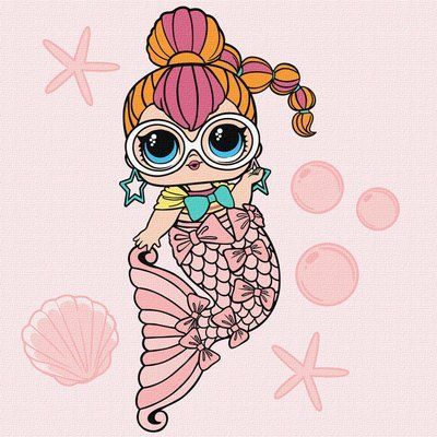 Картина за номерами L.O.L. Surprise! Mermaids Neon QT КНО6264 КНО6264 фото