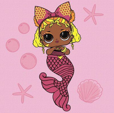 Картина за номерами L.O.L. Surprise! Mermaids Queen Bee КНО6265 КНО6265 фото