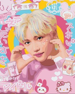 Картина за номерами LW32770 K-Pop: Stray Kids, Лі Фелікс к-поп Стрейкідс,Li Felix LW32770 фото