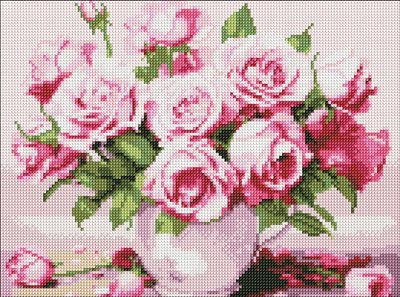 Алмазна мозаїка Рожеві троянди AMO7906 AMO7906 фото