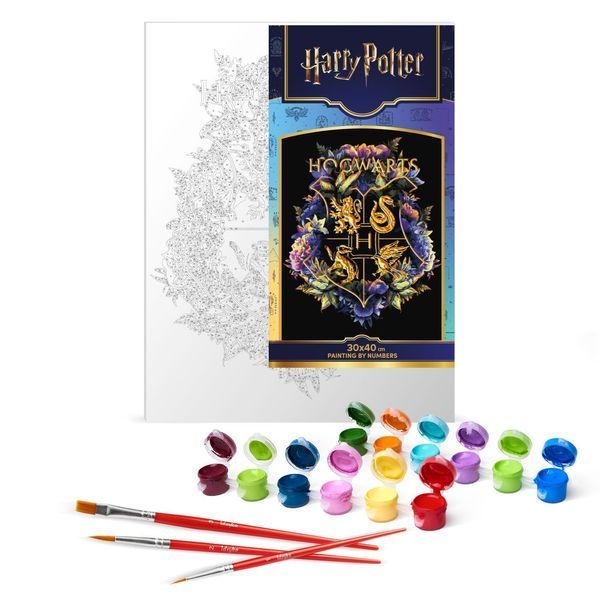 Картина за номерами Harry Potter: Герб Гоґвортсу з фарбами металік KHO5209 Гаррі Поттер КНО5209 фото