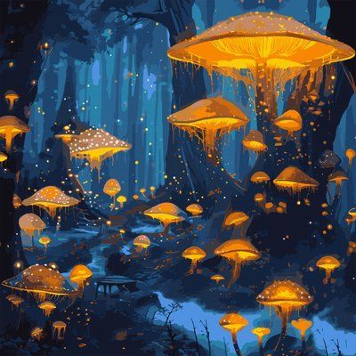 Картина за номерами Казковий ліс,&nbsp;LED підсвітка 956064 956064 фото